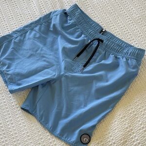 Volcom Light Blue Swim Trunks